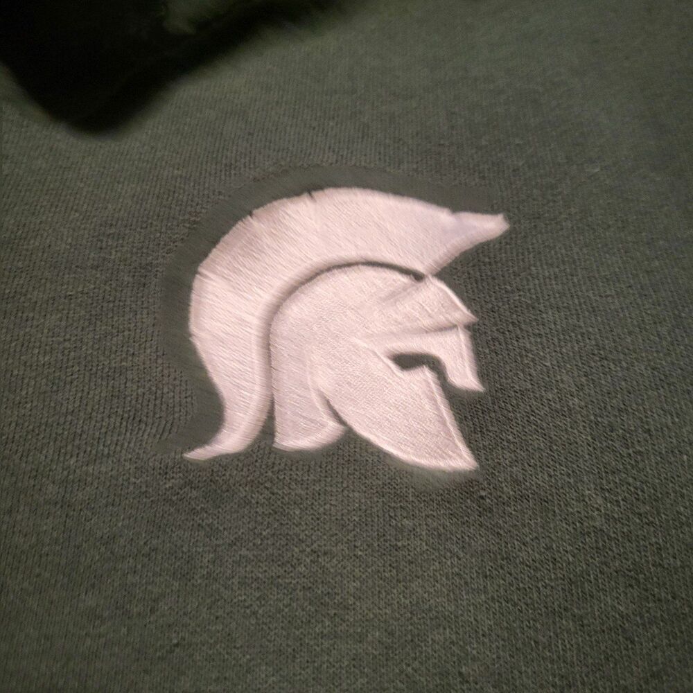 Unwind by League Michigan Spartans Pullover Quarter Zip Sweatshirt Mens Small - Picture 2 of 5
